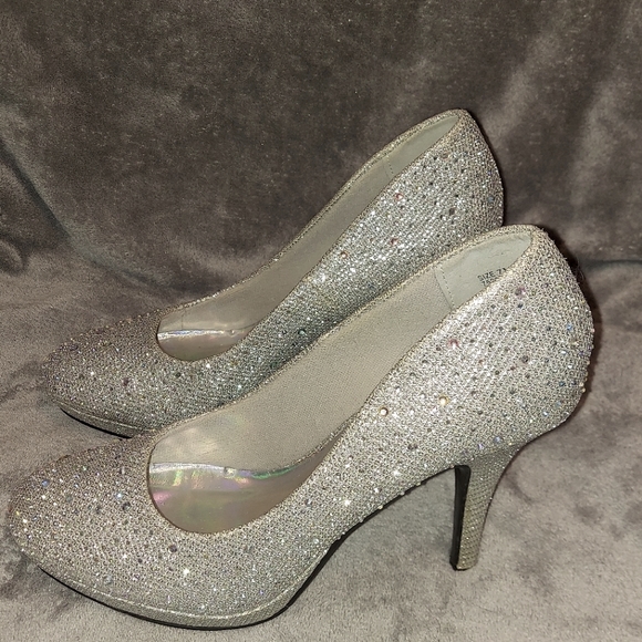 Silver Rhinestone Heels - Picture 2 of 4